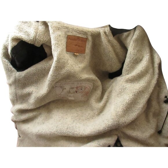 Vintage Womens Rancher Jacket Powder River Outfitters Black Canvas Embroidered - Picture 7 of 11
